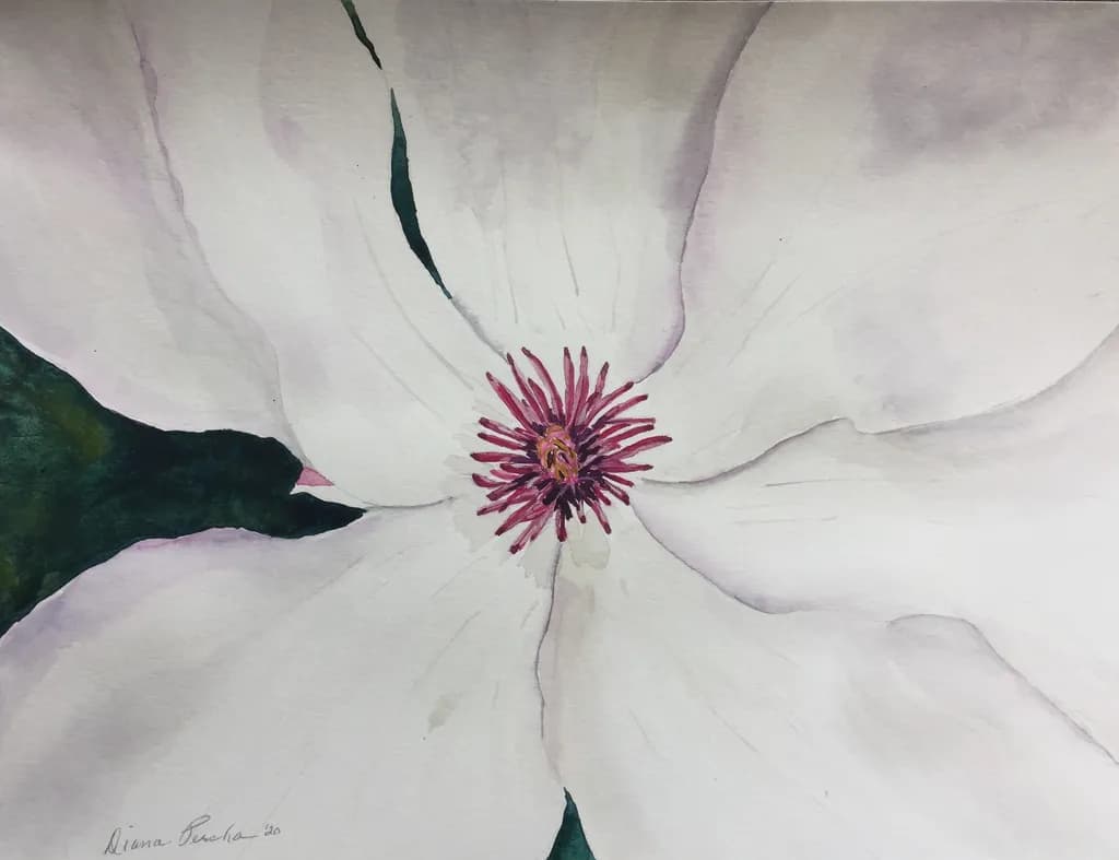 Delicate Blossom: A Watercolor Journey Through Nature's Petals
