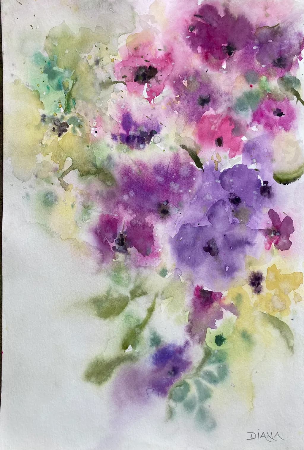 Whispers of Spring: A Vibrant Watercolor Floral Dreamscape