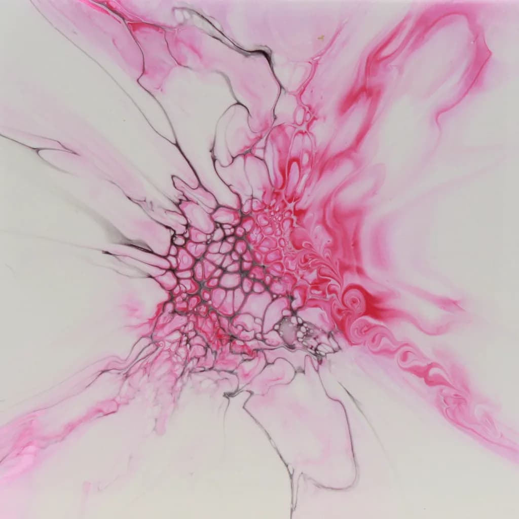 Radiant Pink Explosion: A Fluid Art Journey Through Color and Emotion