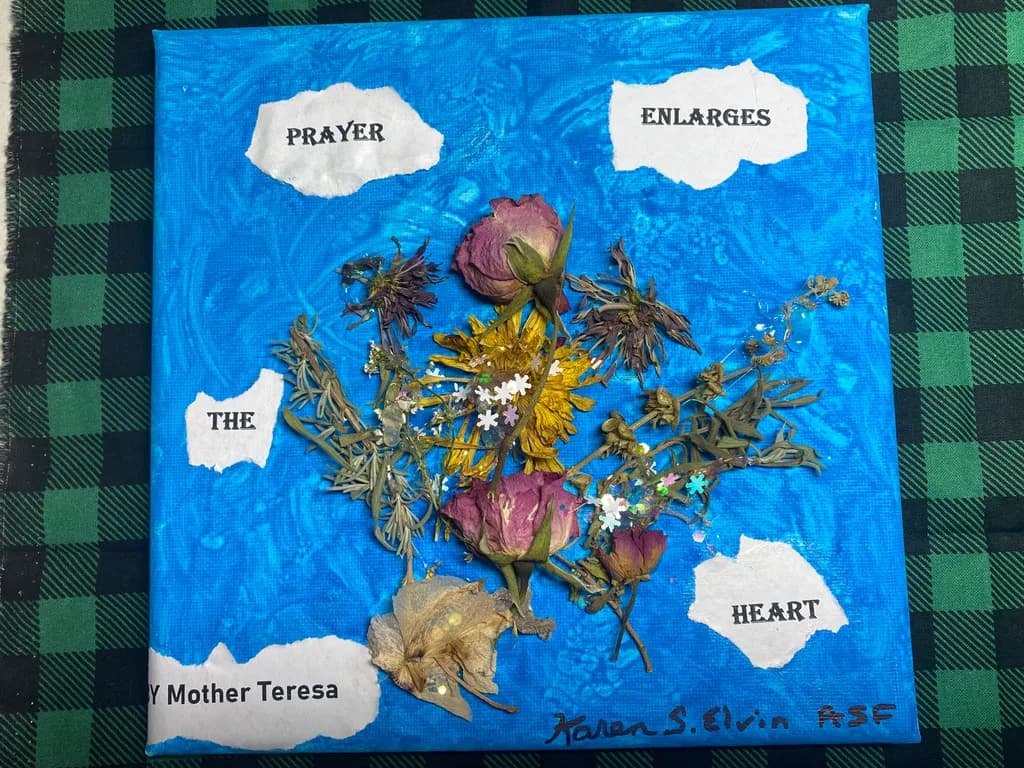 Prayer Enriches the Heart: A Floral Tribute to Creativity and Love