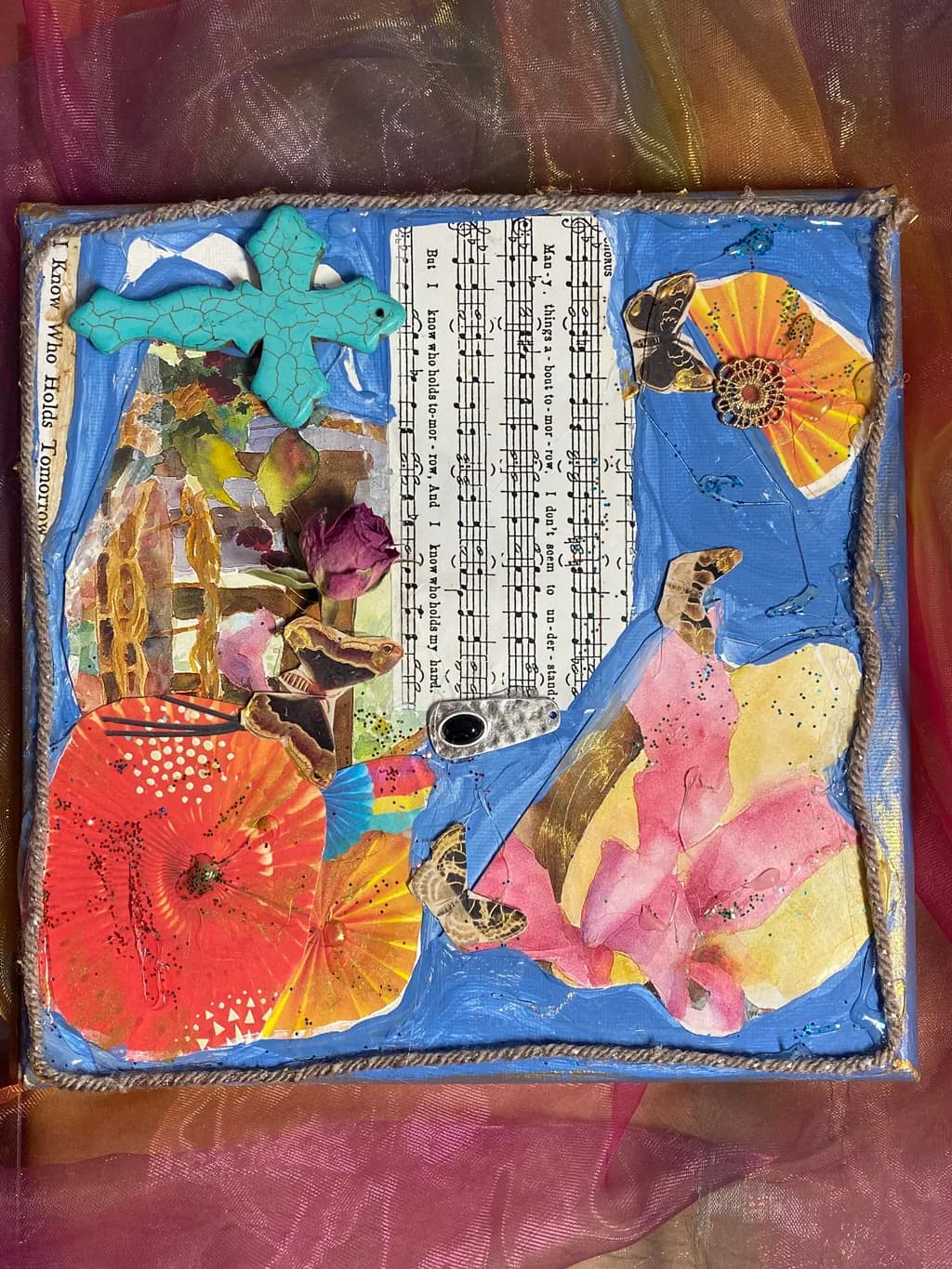 Vibrant Harmony: A Colorful Collage of Nature and Music