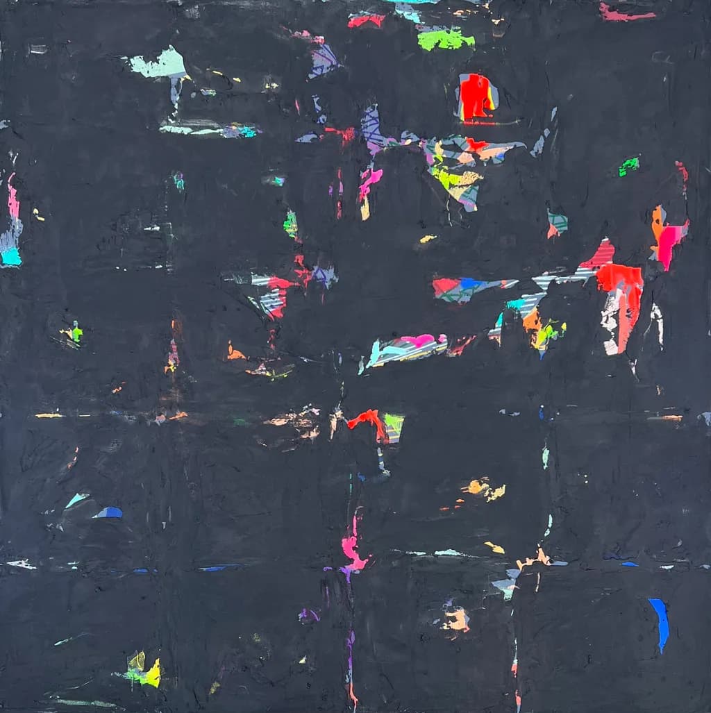 Vibrant Echoes: A Dance of Color on Dark Canvas