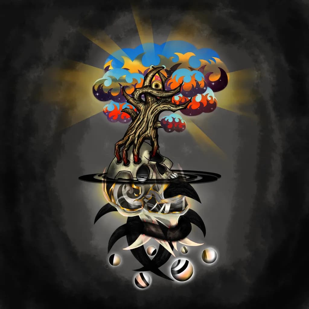 Ethereal Roots: The Dance of Life and Death