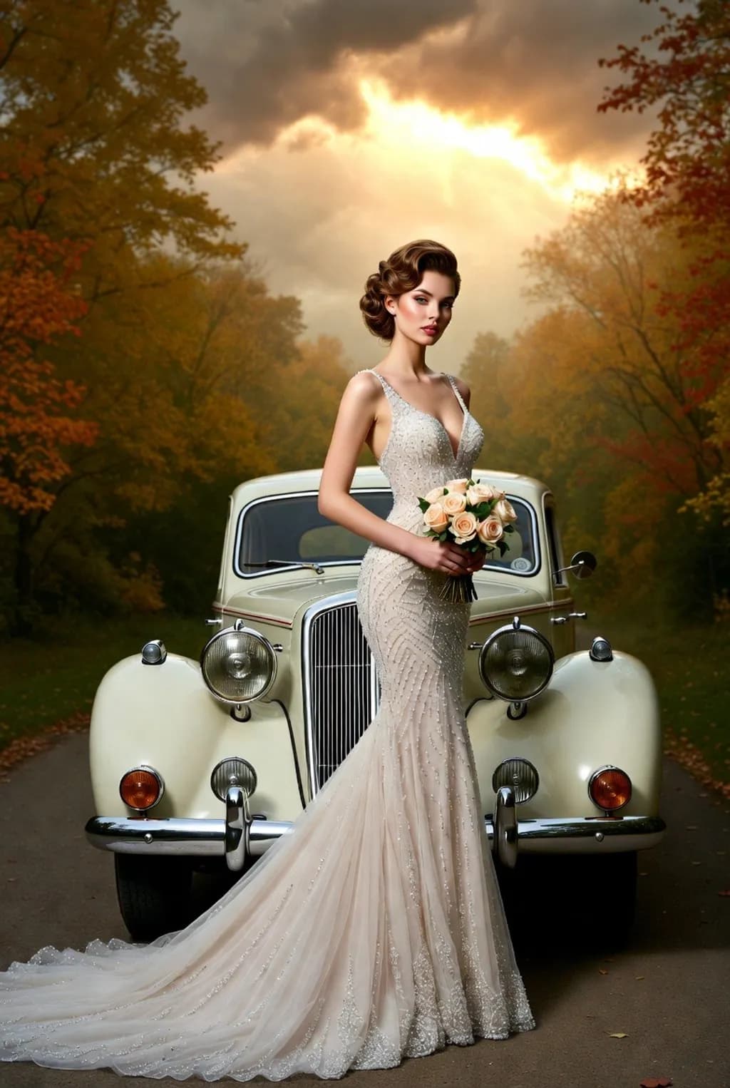 Bridal Elegance in Autumn