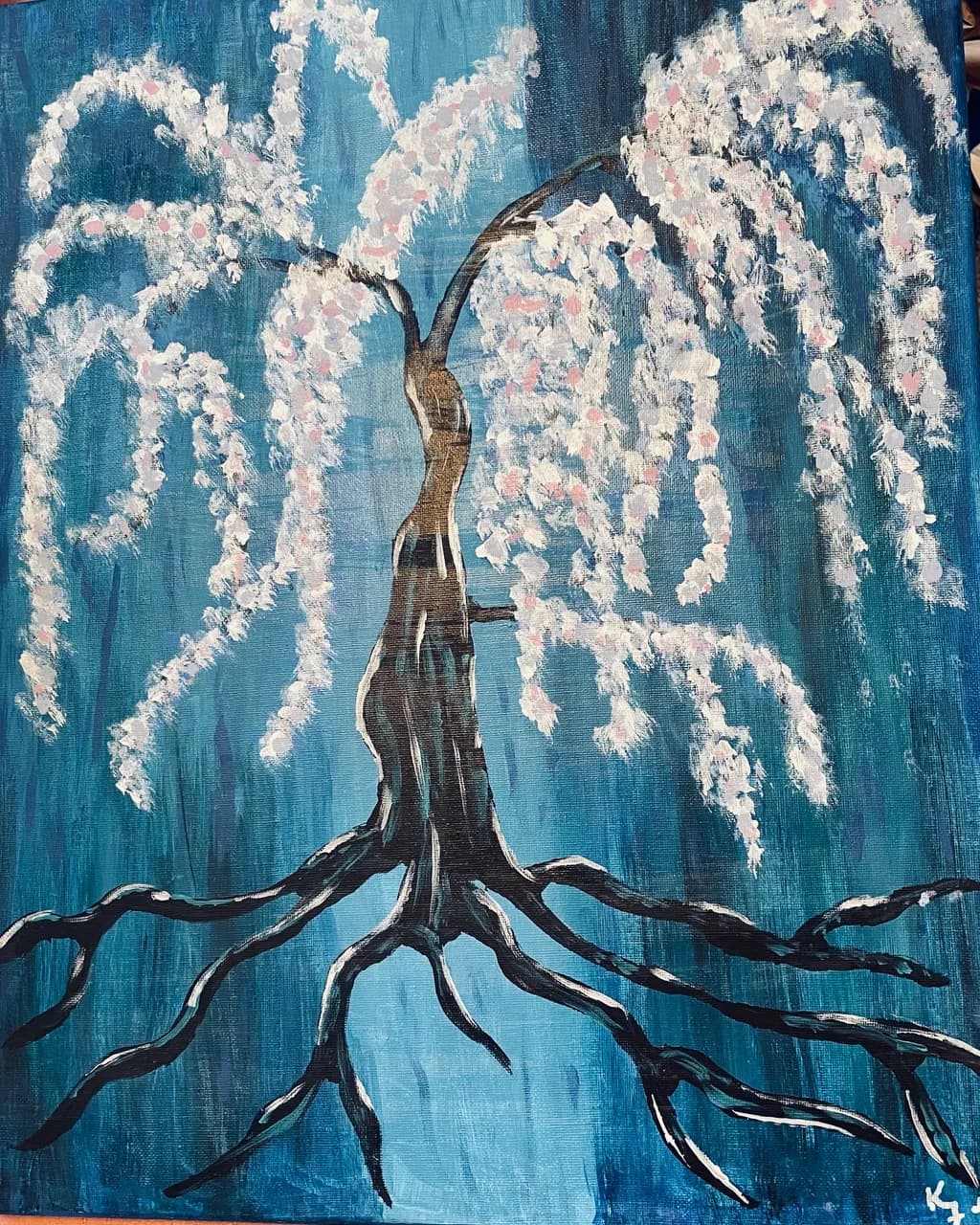 Whispers of Spring: A Serene Willow in Bloom
