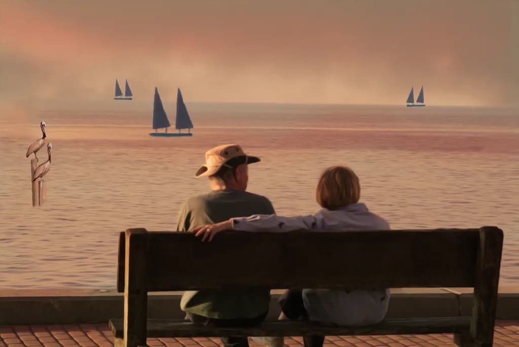 Couple by the Pier