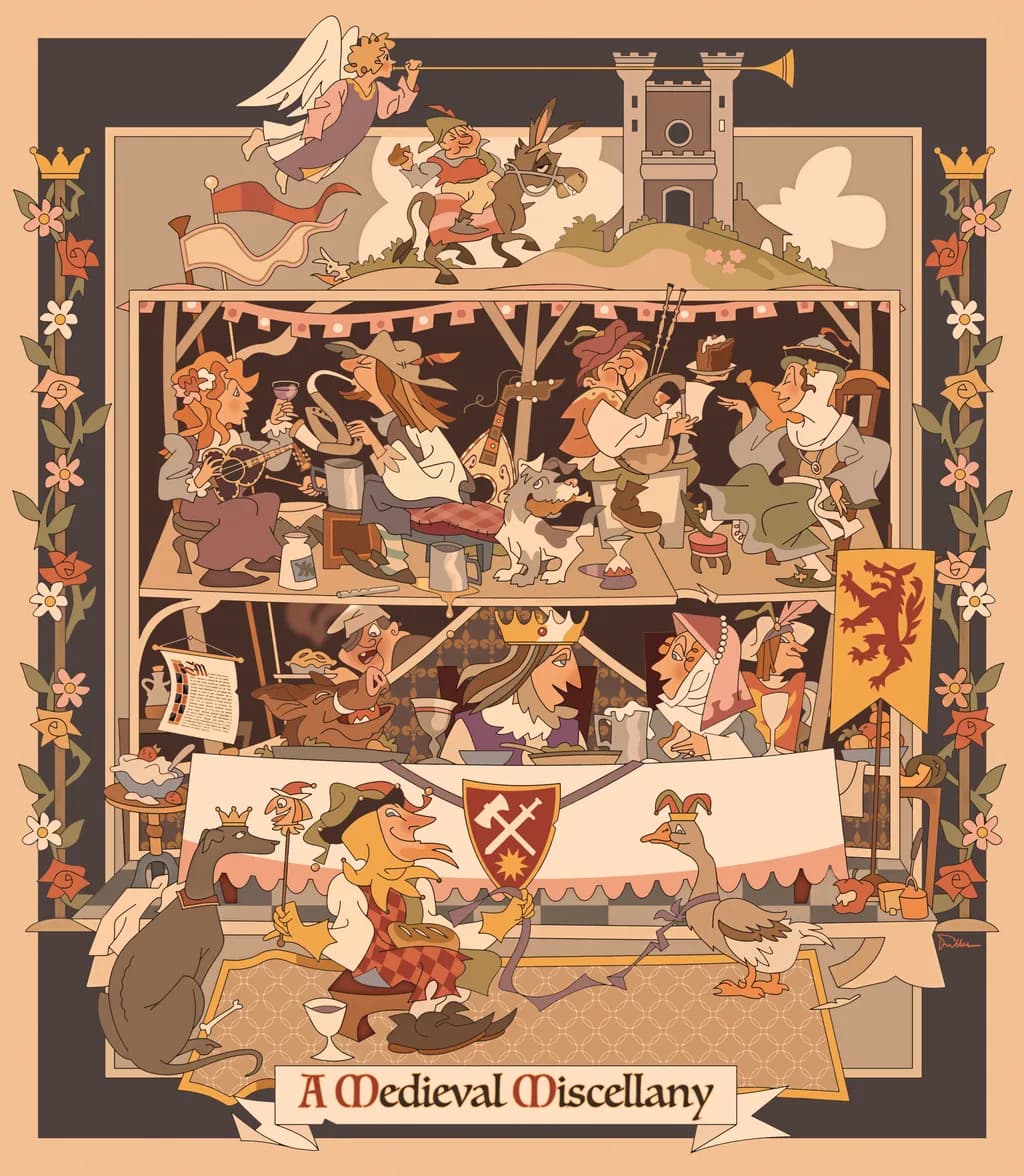 Whimsical Revelry: A Colorful Journey Through Medieval Merriment