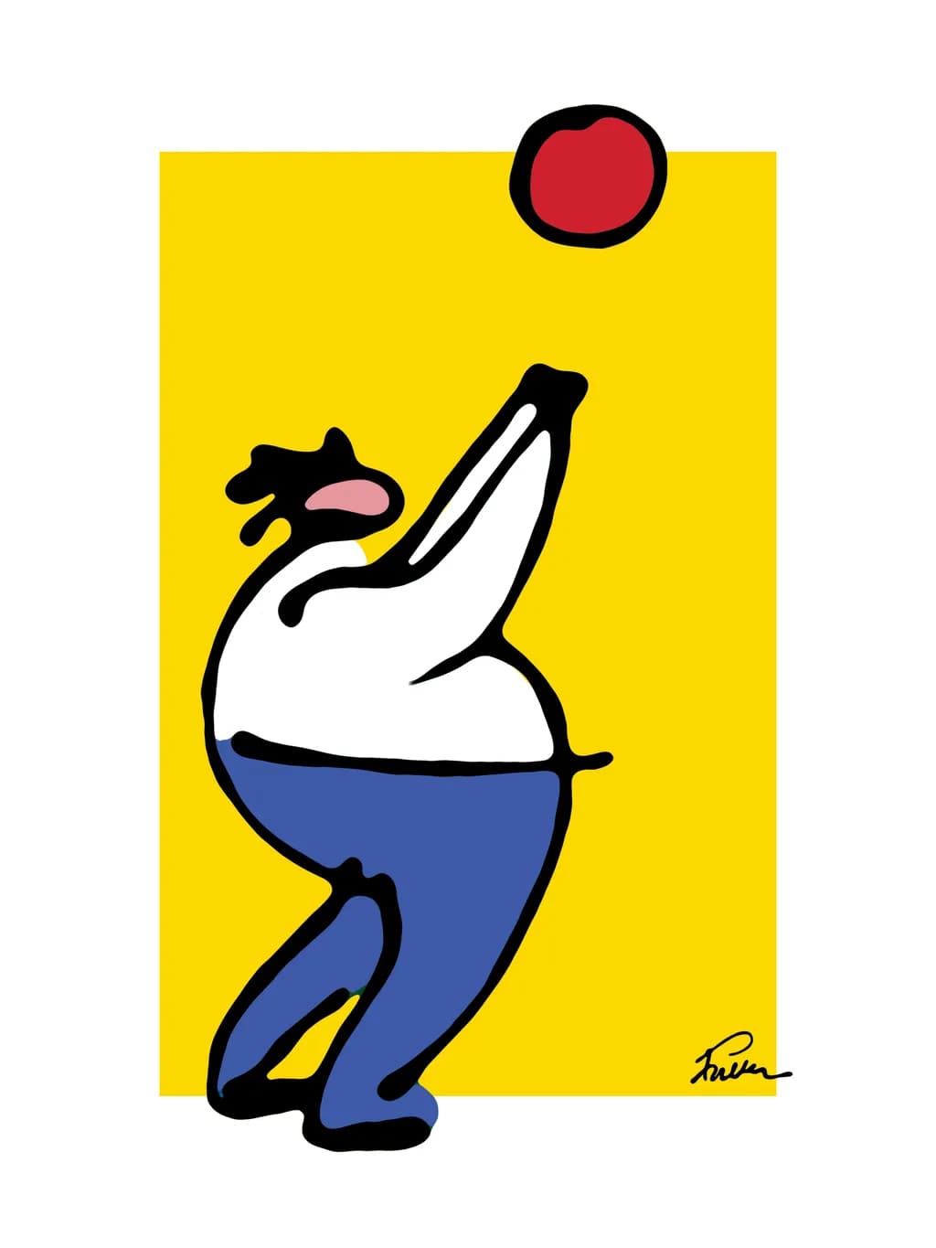 Joyful Pursuit: A Playful Dance with Color and Form