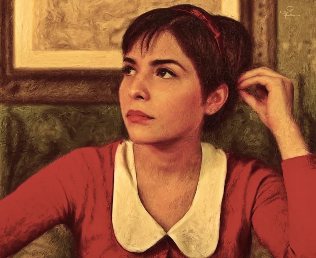 Whispers of Contemplation: A Portrait of Elegance and Thoughtfulness