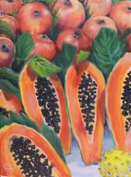 Papaya Pomegranate Harvest