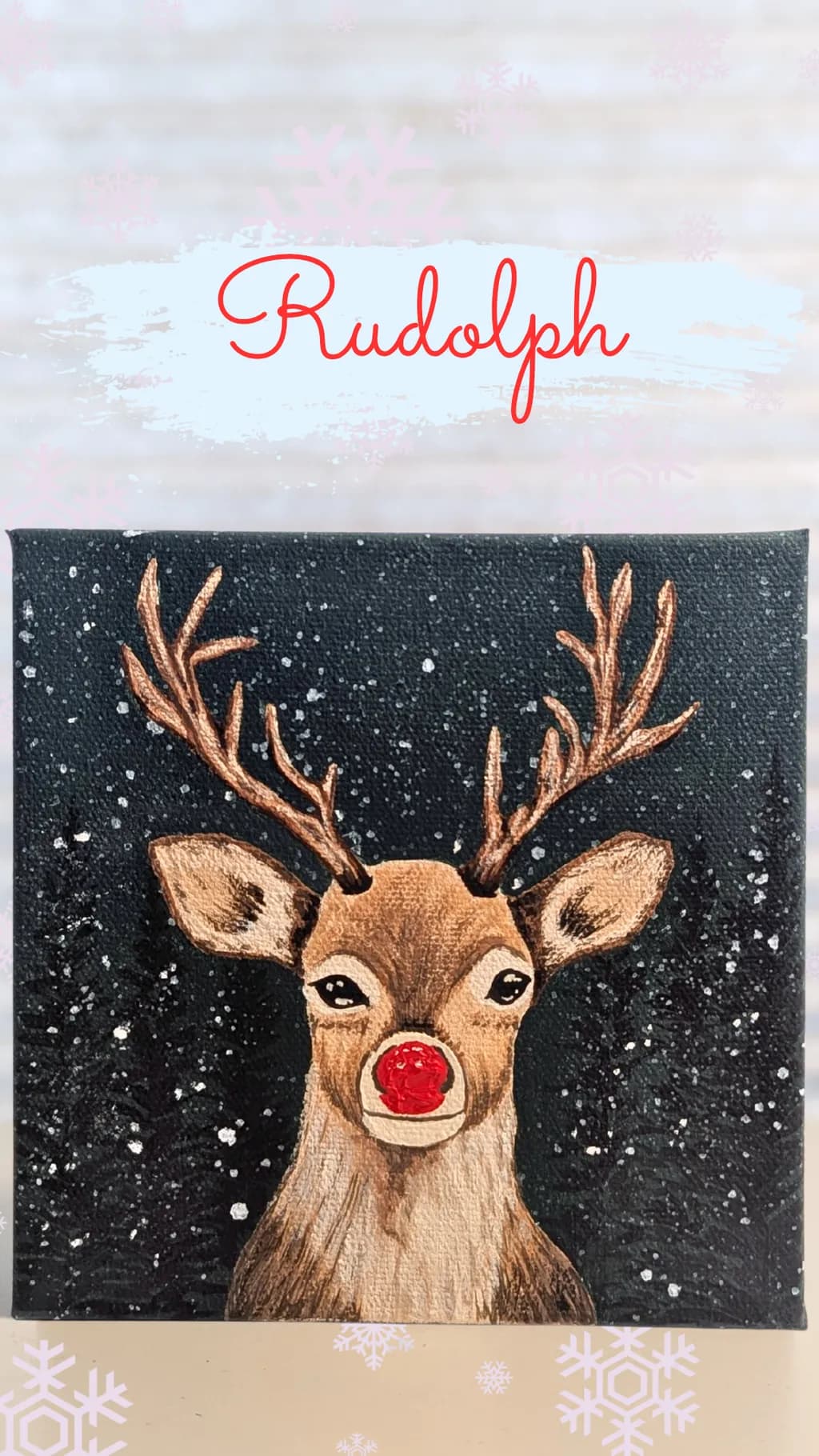 Rudolph's Radiant Glow: A Whimsical Winter Wonderland Portrait