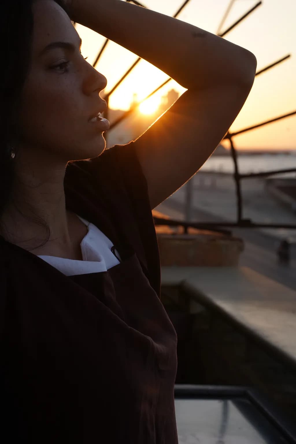 Ethereal Sunset: A Portrait of Contemplation and Light
