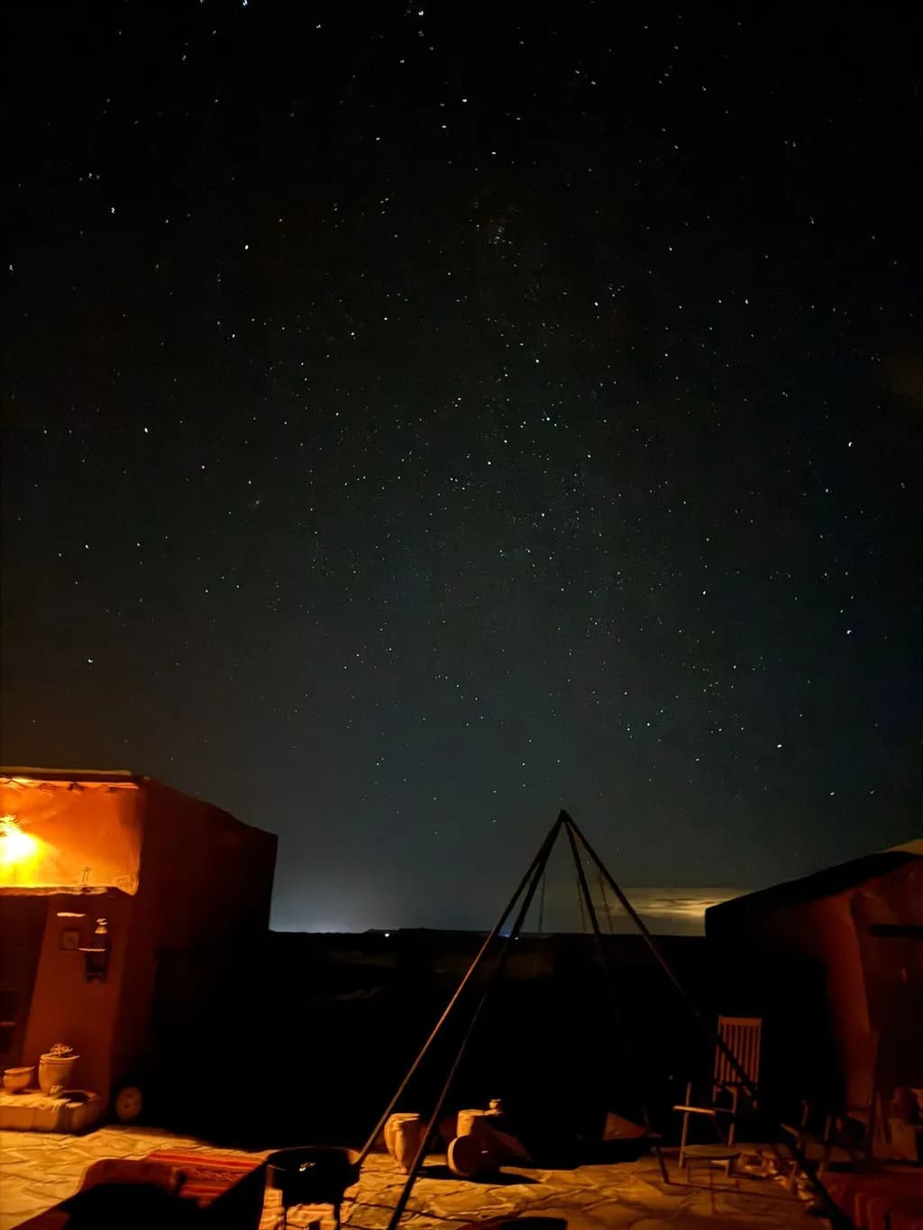 Whispers of the Night Sky: A Desert Oasis Under Stars