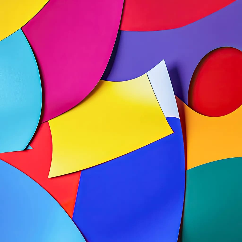 Vibrant Harmony: A Dance of Colorful Shapes and Textures