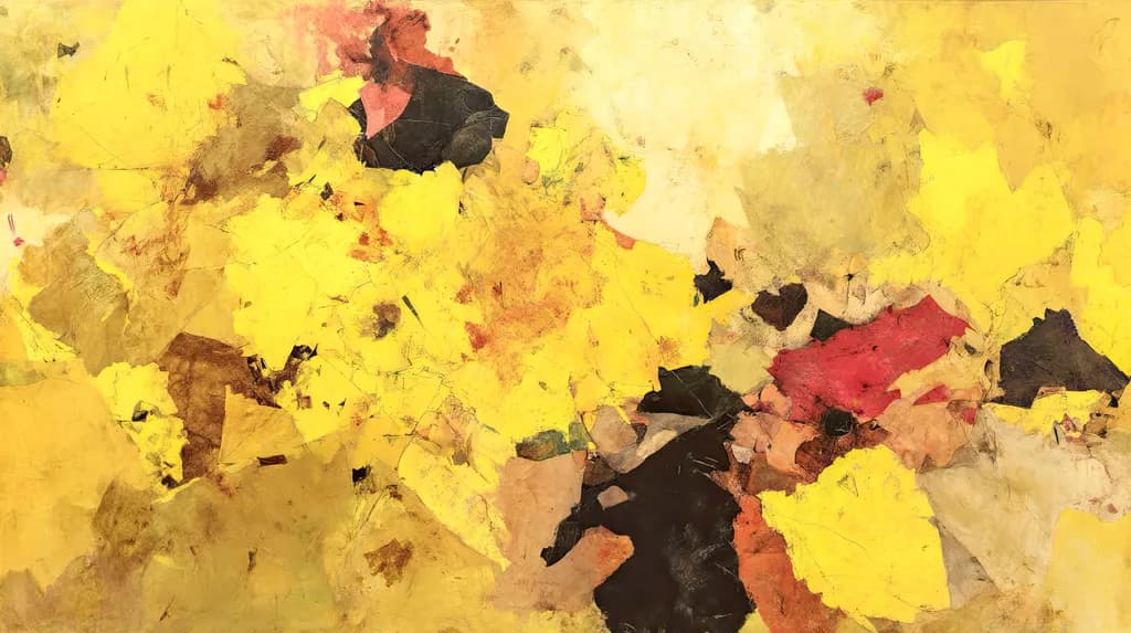 Vibrant Organic Layers: An Abstract Exploration of Color and Texture