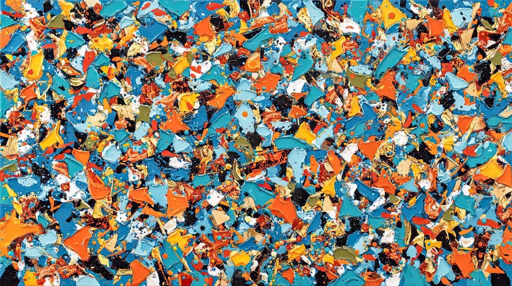 Vibrant Chaos: A Symphony of Color and Texture in Abstract Expressionism
