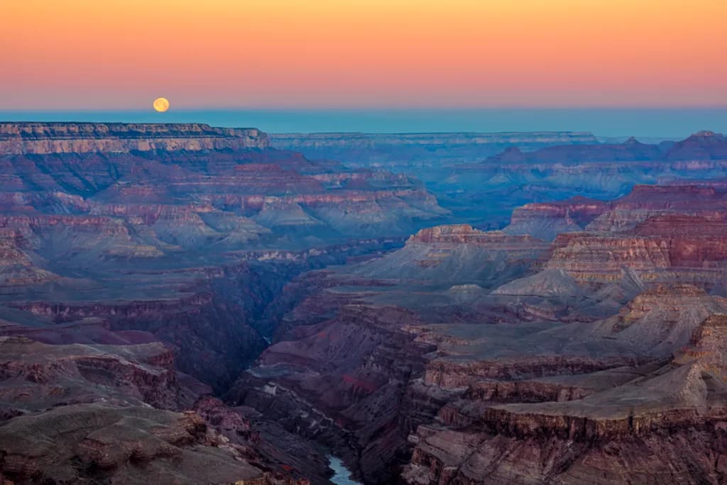 Moonrise Over Canyon