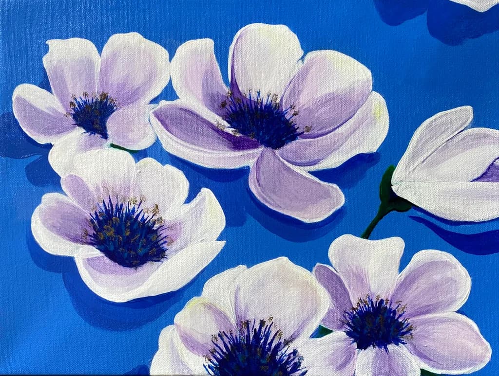 Whispers of Blue: A Floral Symphony in Lavender and Azure