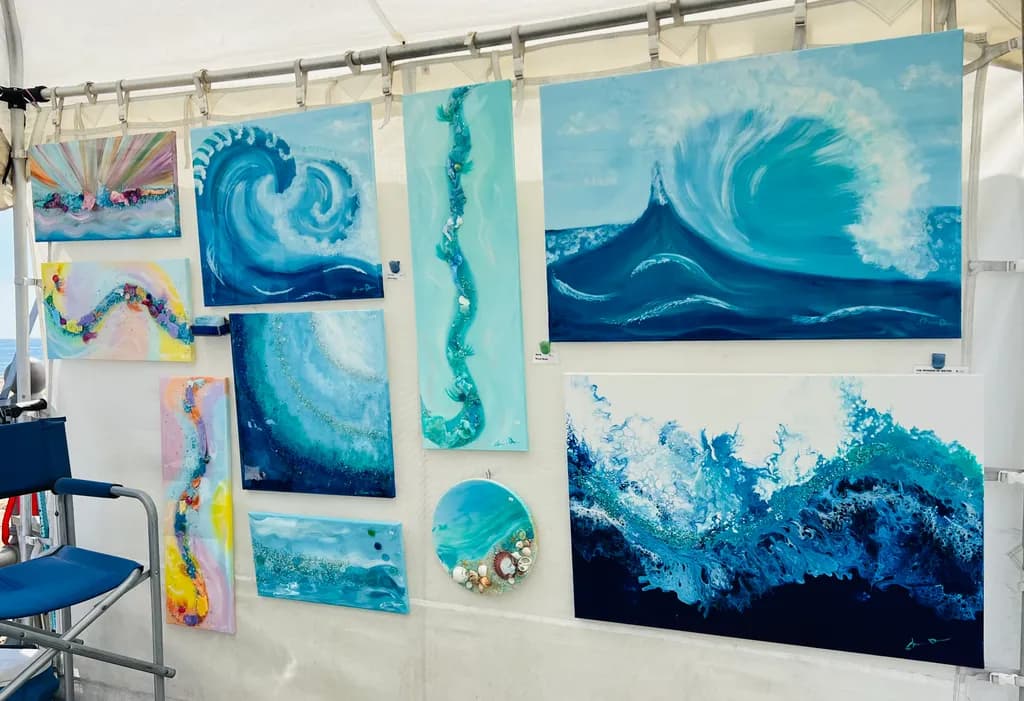 Oceanic Symphony: A Vibrant Collection of Wave-Inspired Artistry