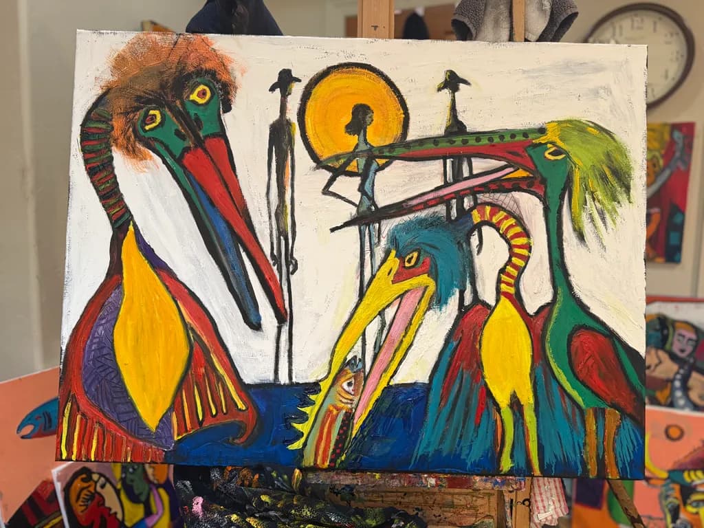 Sunset Bird Gathering