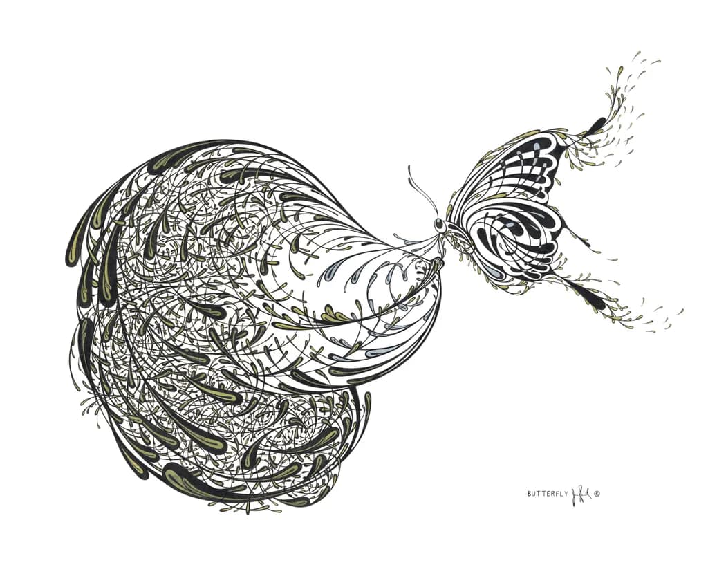 Whispers of Transformation: An Intricate Butterfly Dance in Nature's Embrace