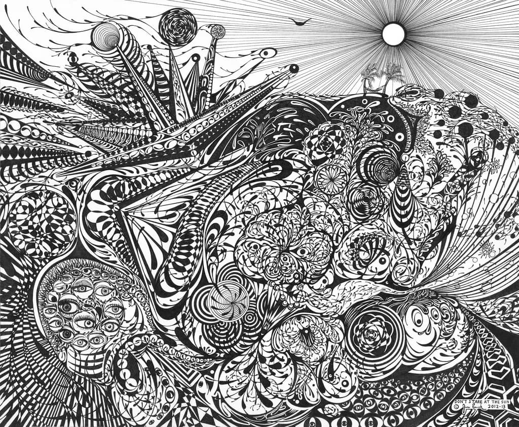 Dynamic Monochrome: A Surreal Journey Through Intricate Organic Patterns