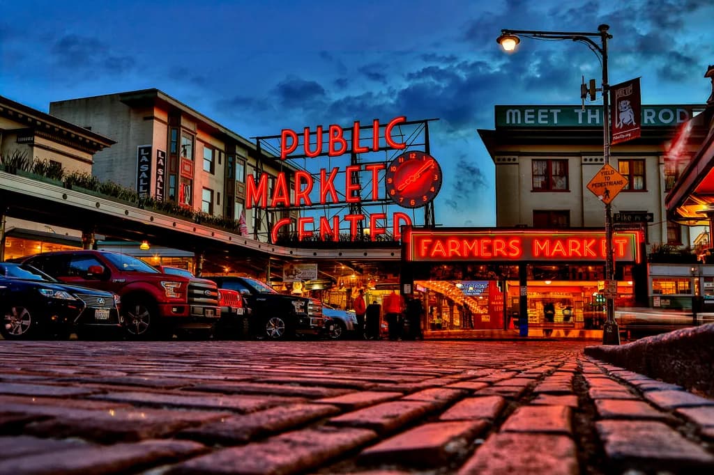 Pike Place Market Sunset Magic