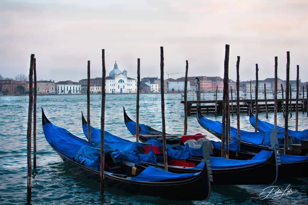 Gondolas at Dusk