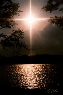 Sunset Lake Silhouette