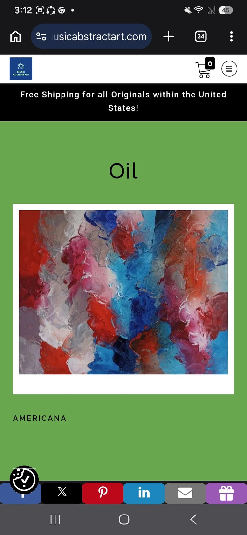 Americana Oil Abstraction