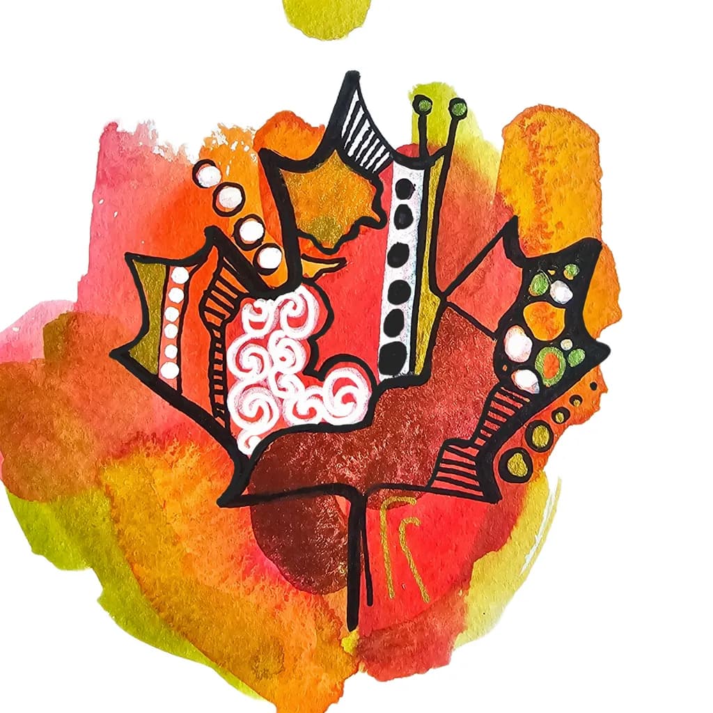 Vibrant Whimsy: An Abstract Dance of Color and Form