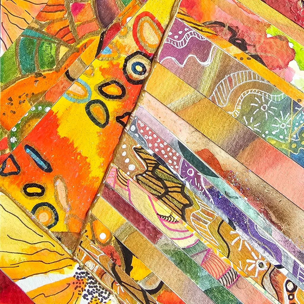 Vibrant Mosaic: A Kaleidoscope of Color and Pattern in Watercolor Art