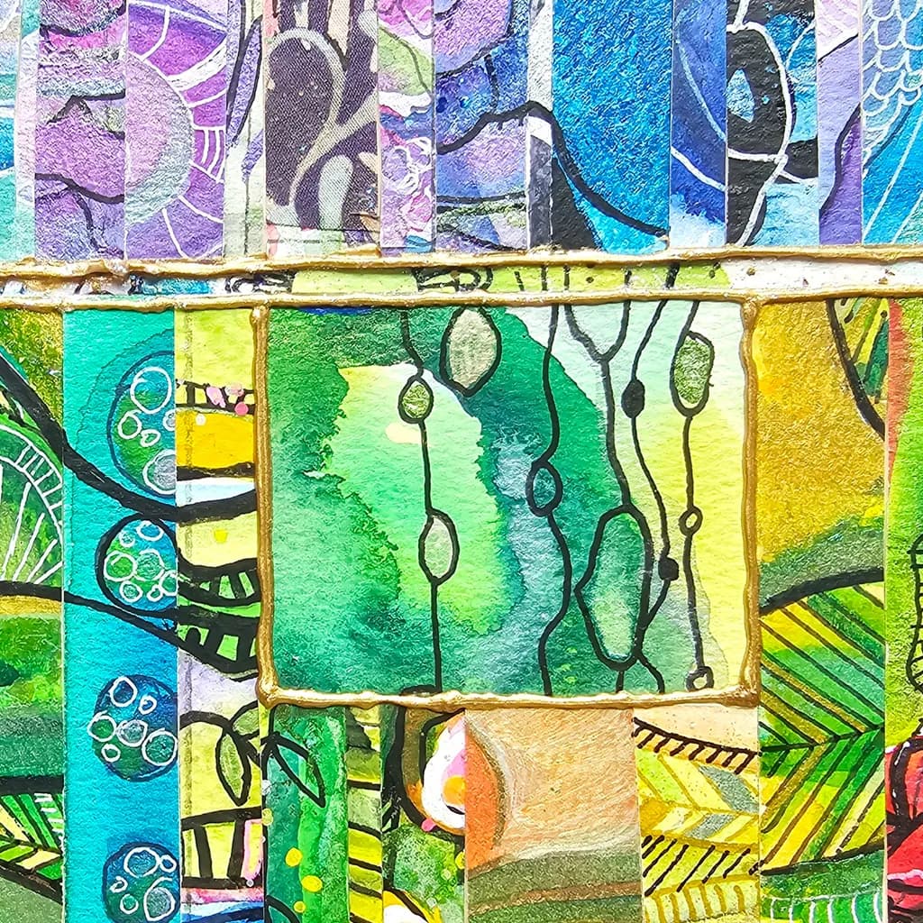 Vibrant Mosaic of Nature: A Colorful Exploration of Abstract Patterns and Textures