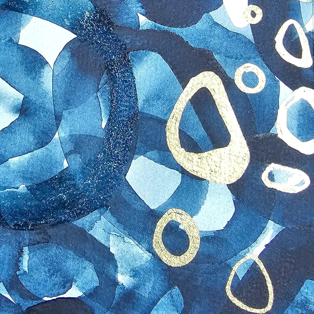 Oceanic Whispers: An Abstract Exploration of Blue Textures and Shapes