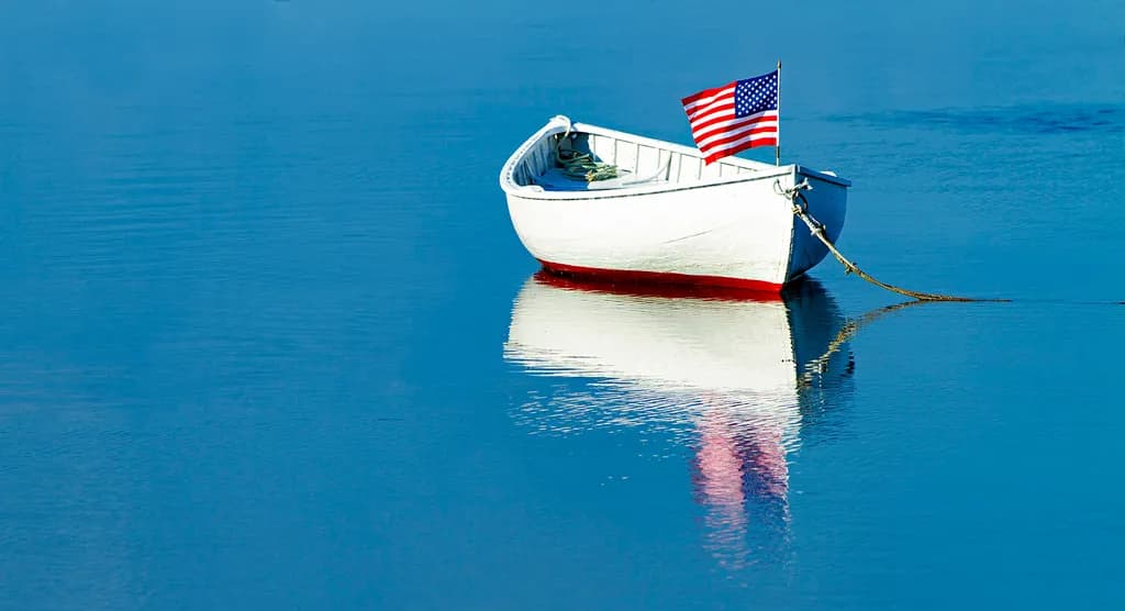 Boat on Blue Water