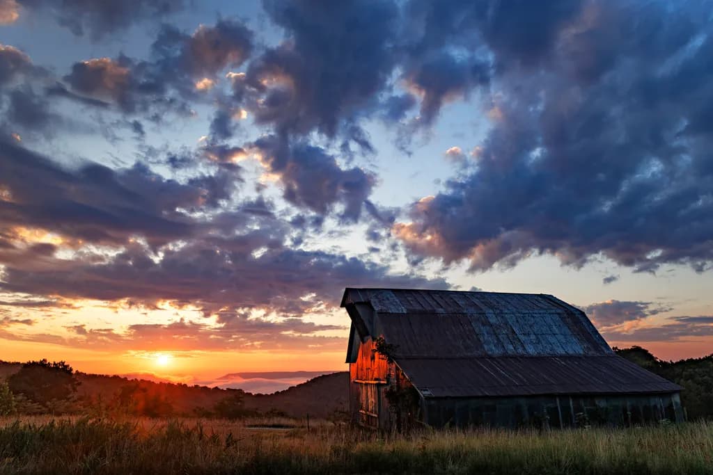 Barn at Sunset