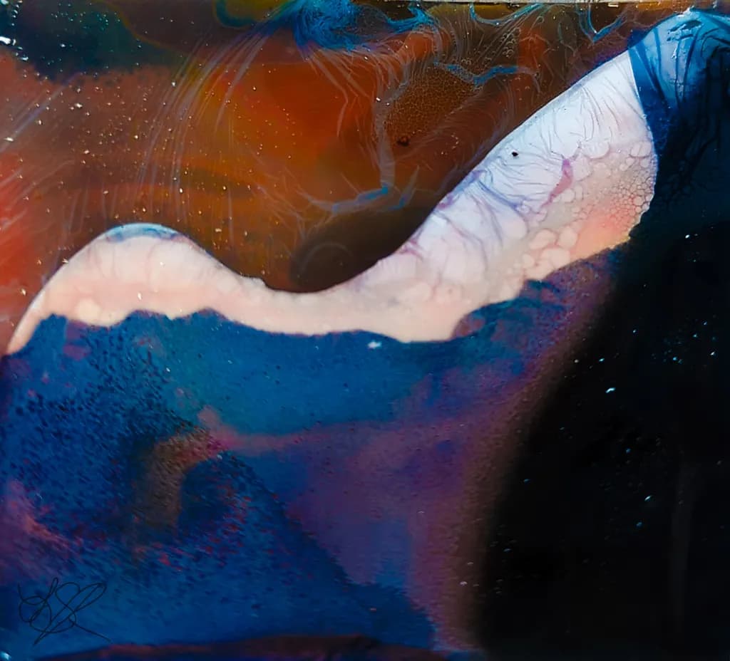 Whispers of Color: A Surreal Dance of Light and Shadow in Abstract Form