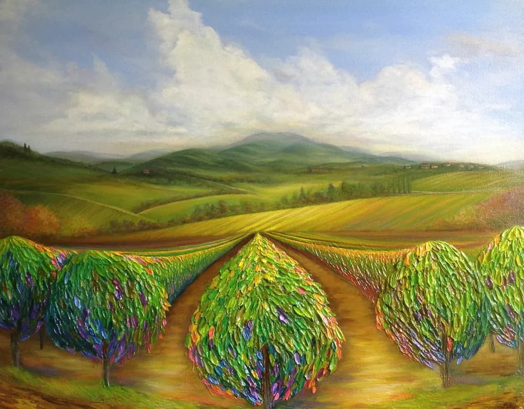 Colorful Orchard Vista