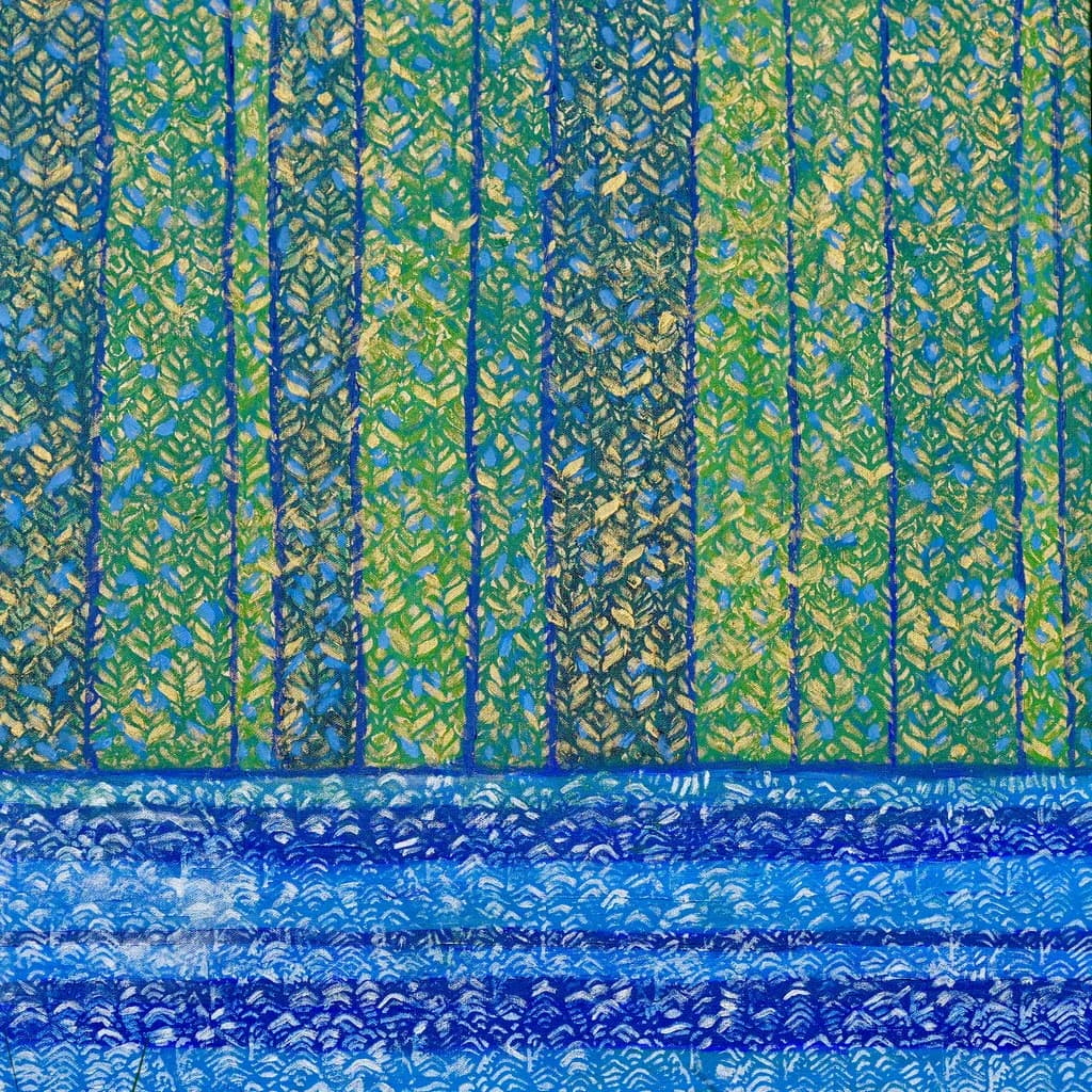 Whispers of Nature: A Symphony of Green and Blue Textures