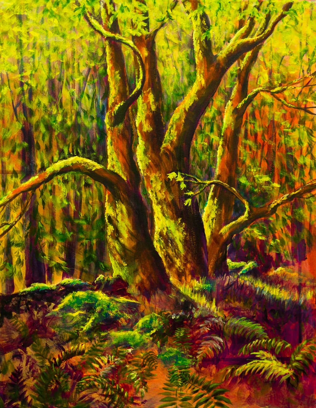 Vibrant Embrace of the Forest: A Lush Journey Through Nature's Palette