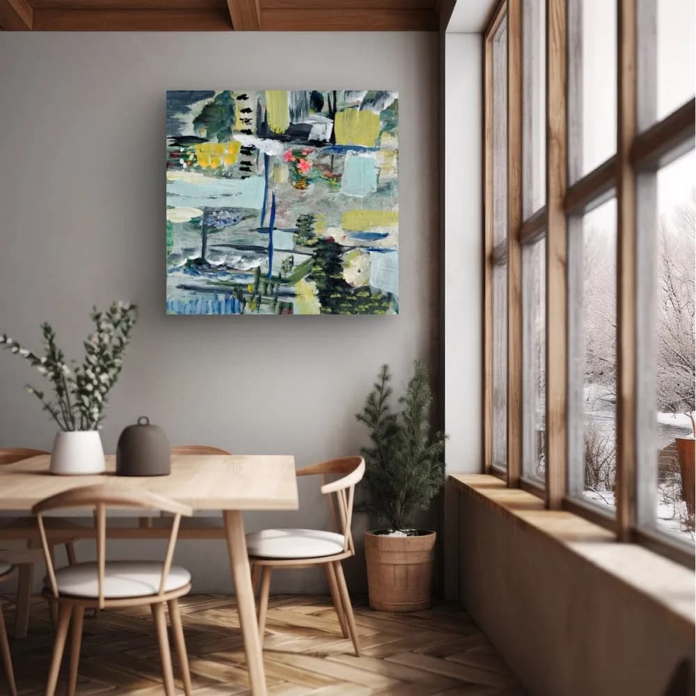 Whispers of Nature: A Serene Abstract Landscape in Soft Hues