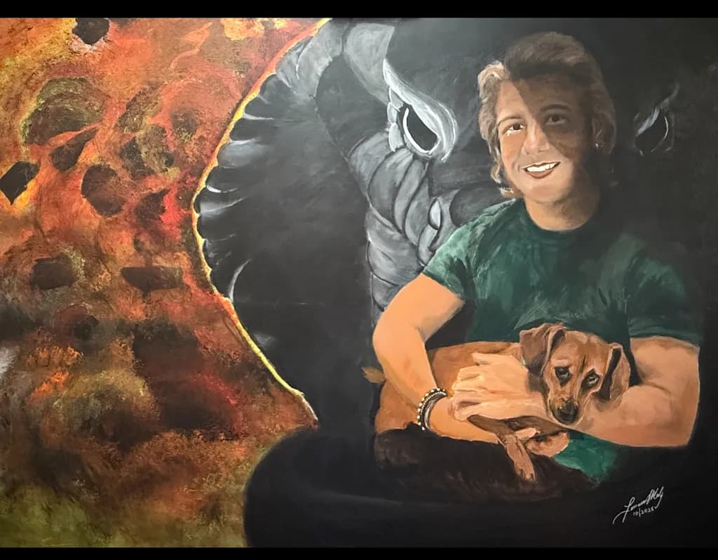 Whispers of Joy: A Colorful Portrait of Companionship and Emotion
