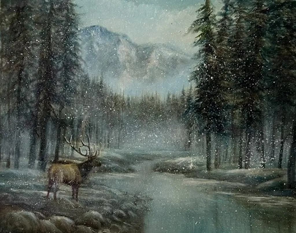 Snowy Day Forest