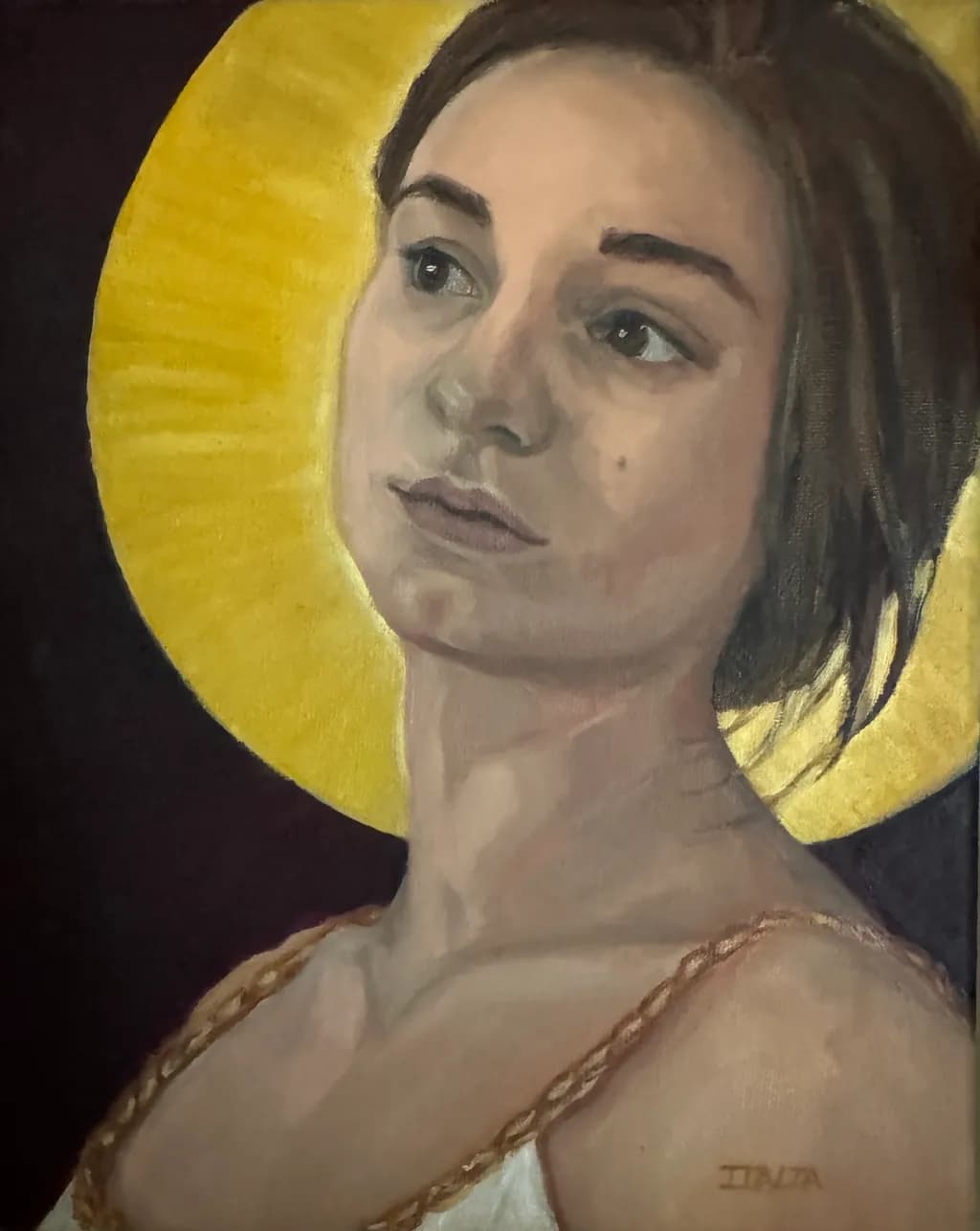 Serene Contemplation: A Portrait of Grace and Inner Light