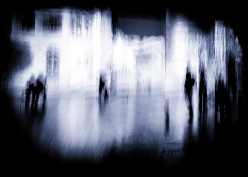 Ethereal Echoes: A Monochrome Dance of Light and Motion