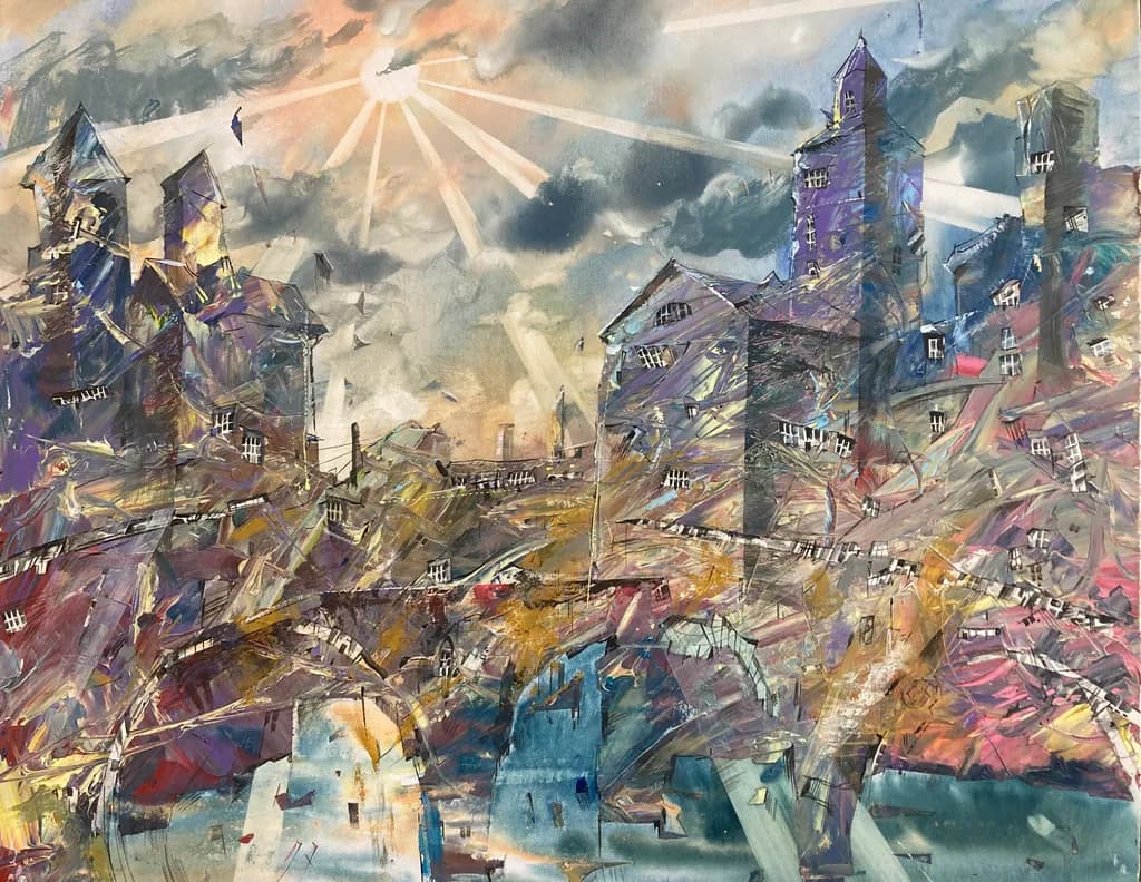 Whispers of Color: An Abstract Journey Through Dramatic Architecture and Landscape