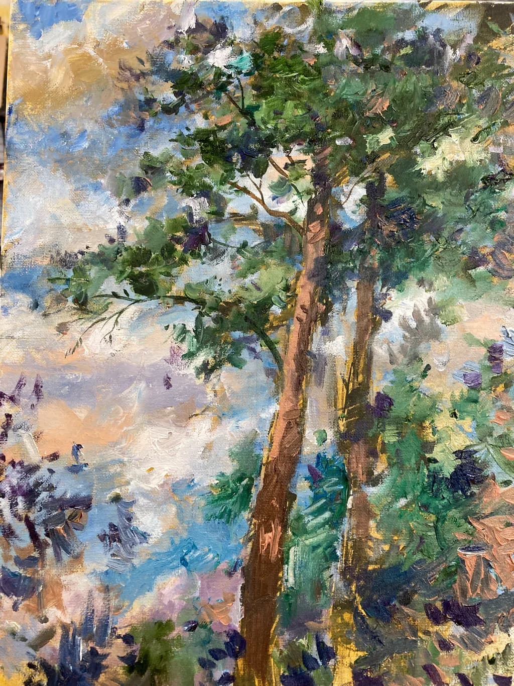 Whispers of Nature: A Serene Landscape of Trees and Sky