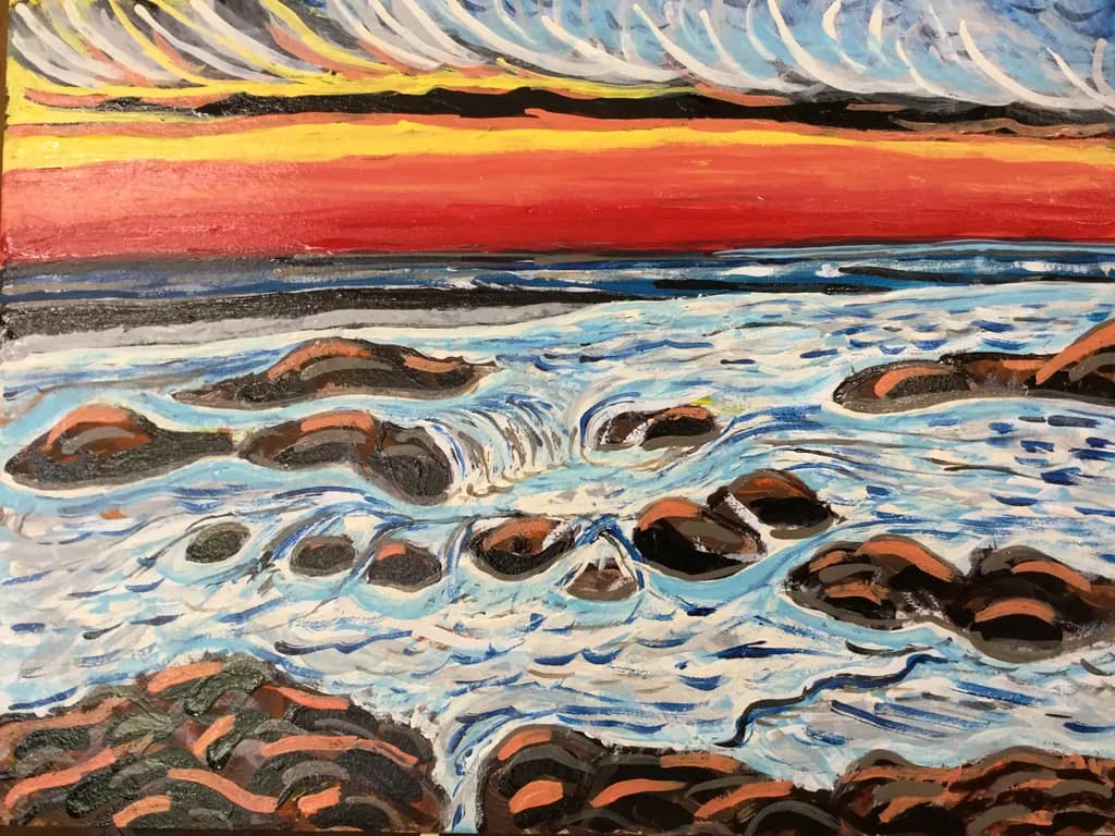 Rocky Coastline Sunset