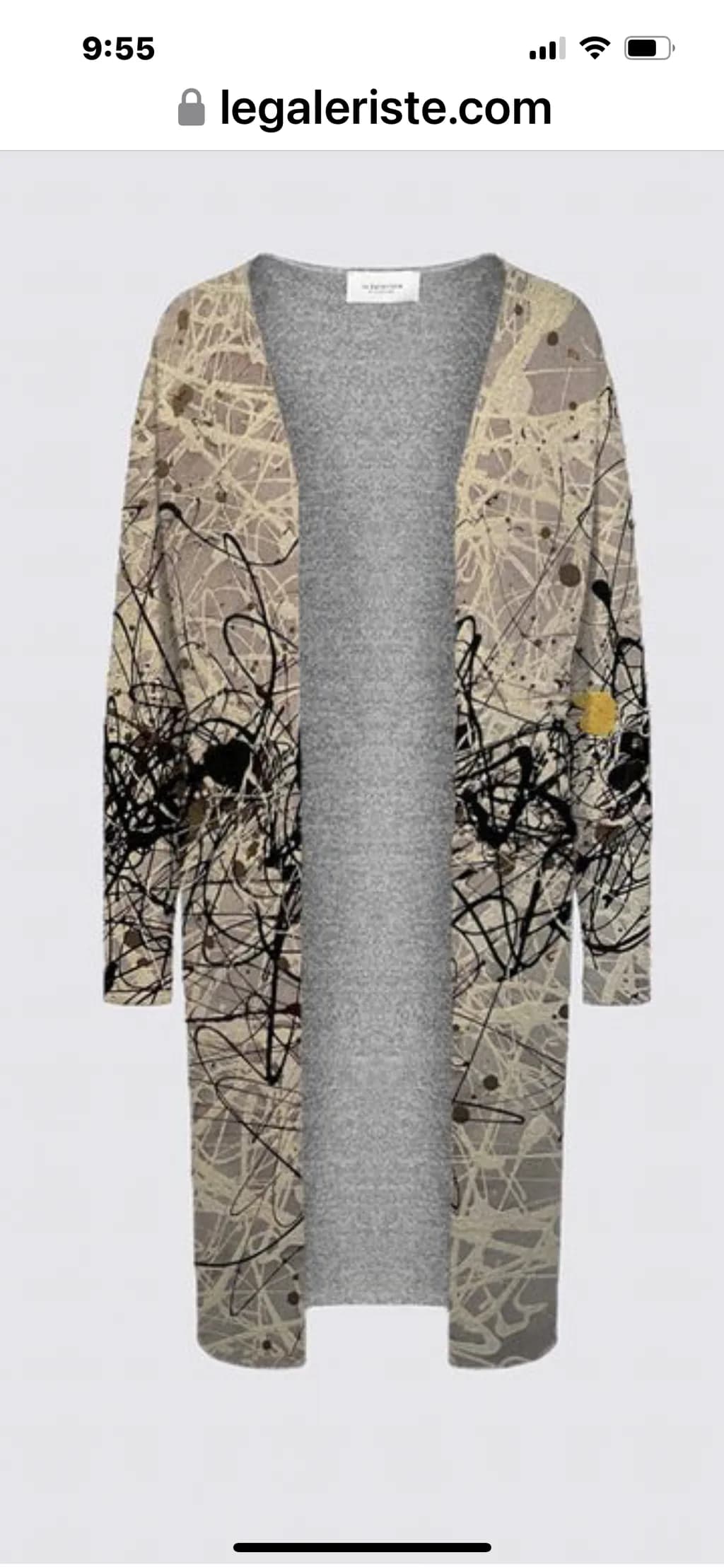 Abstract Earth Tones Cardigan
