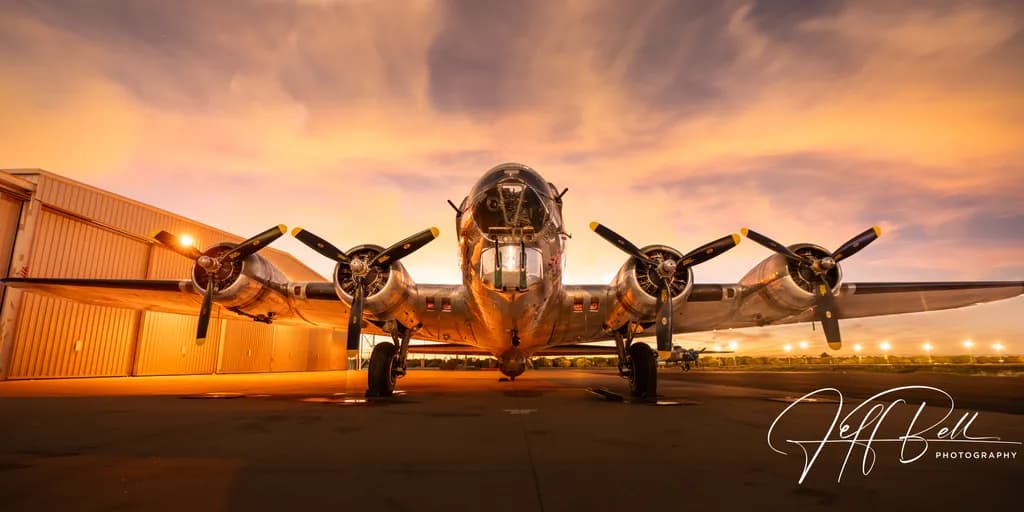 Vintage Aircraft Sunset